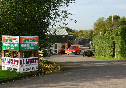 The entrance to the site of Alvescot station in 2006