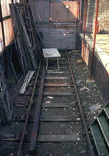 Track in Eynsham goods shed